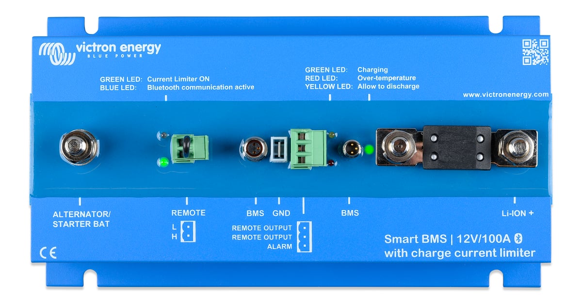 How many batteries can the Victron Energy BMS manage in parallel?