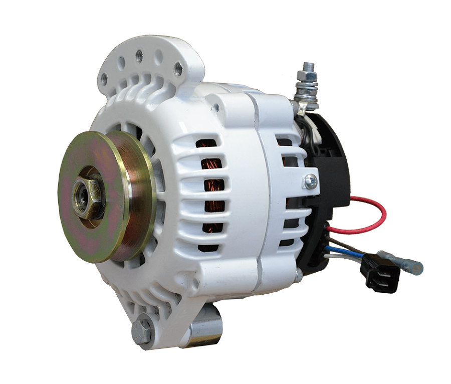 Does the 100 amp marine alternator fit a 1" or 2" single foot mount?