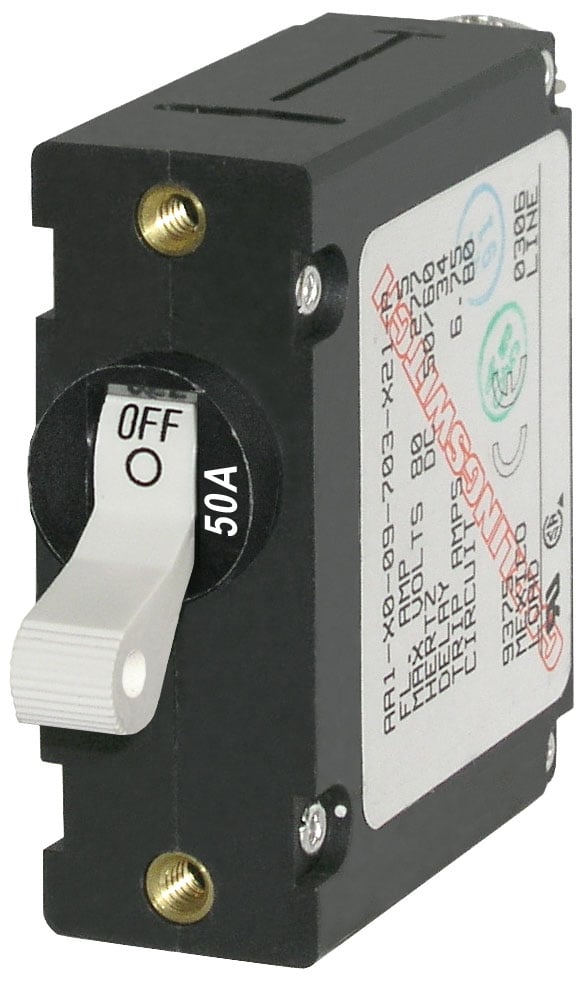 What circuit types can the Blue Sea 7230 50A Circuit Breaker be used in?