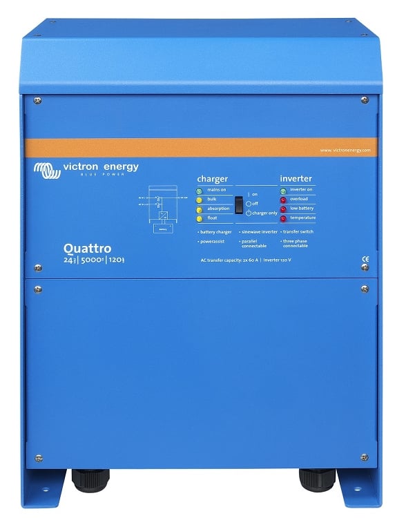 Victron Energy QUA485021100 Quattro 48/5000/70-100/100 120V Sine Wave Inverter Charger Questions & Answers