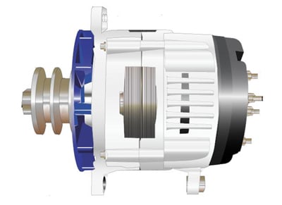 Does a 220 amp alternator need a specific output wire size?