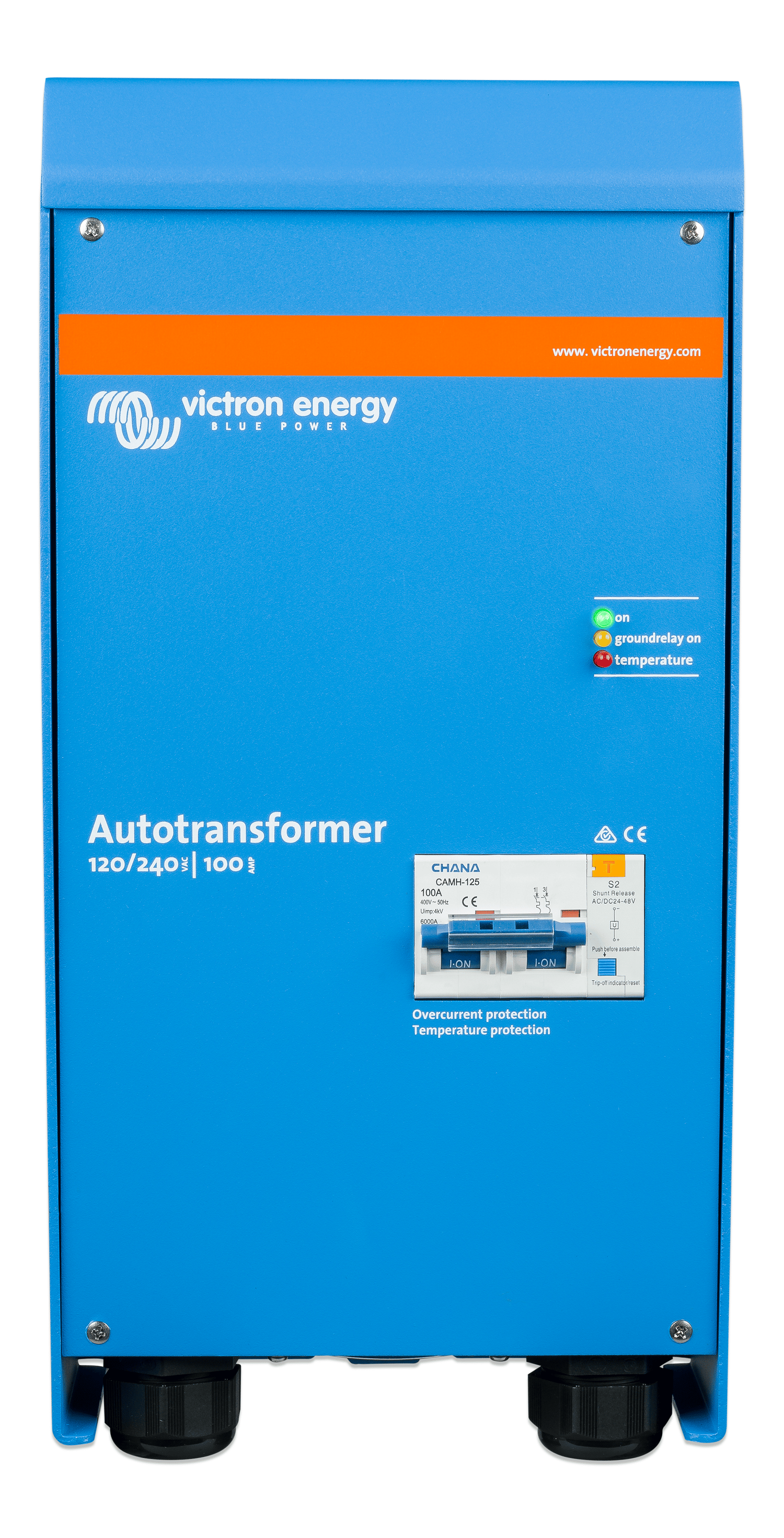 Can the Victron autotransformer link convert 120 volt shore power to 220V on my boat?