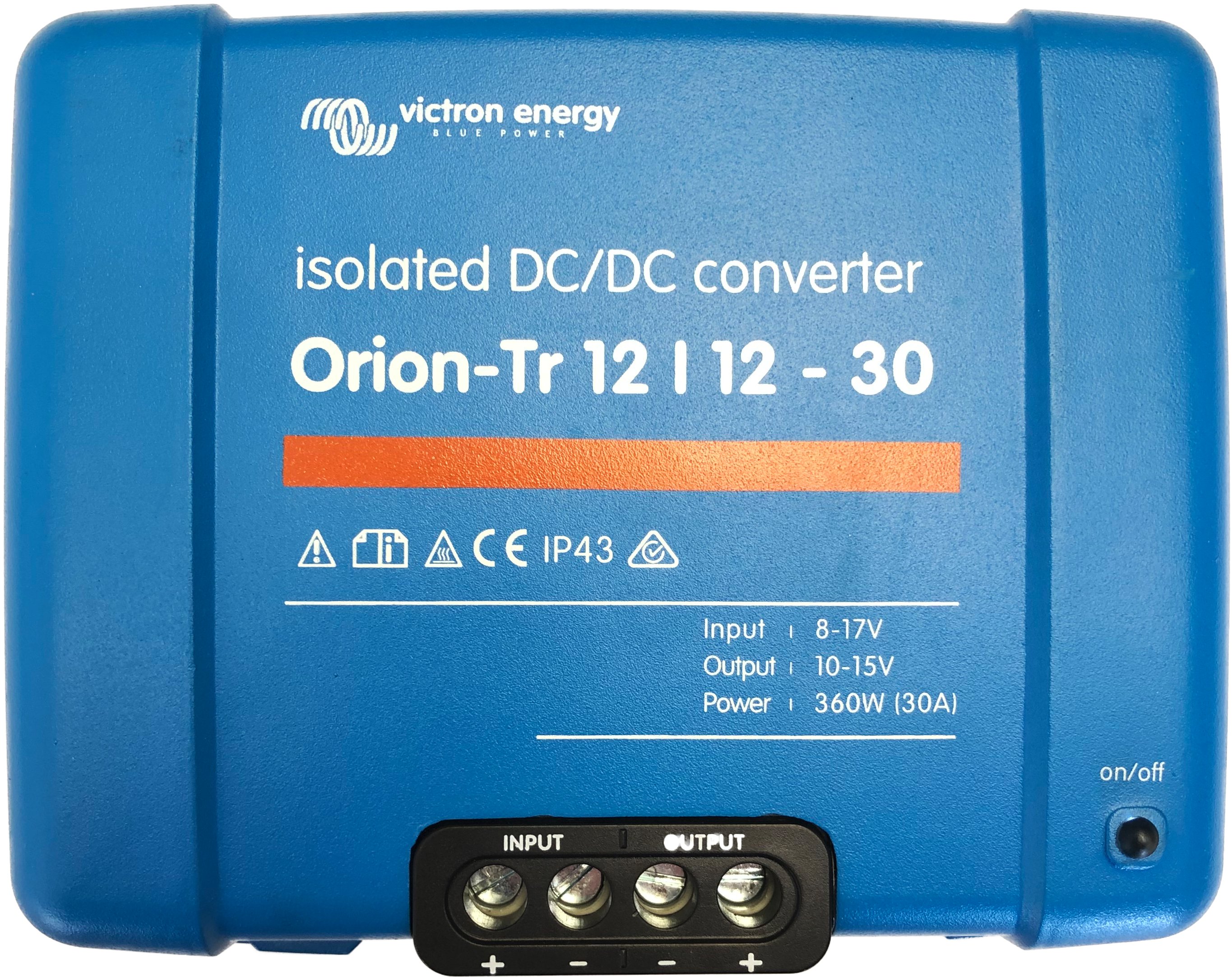 Does the Victron Energy Orion-Tr 12/12-30A non isolated dc dc converter have a power usage chart?