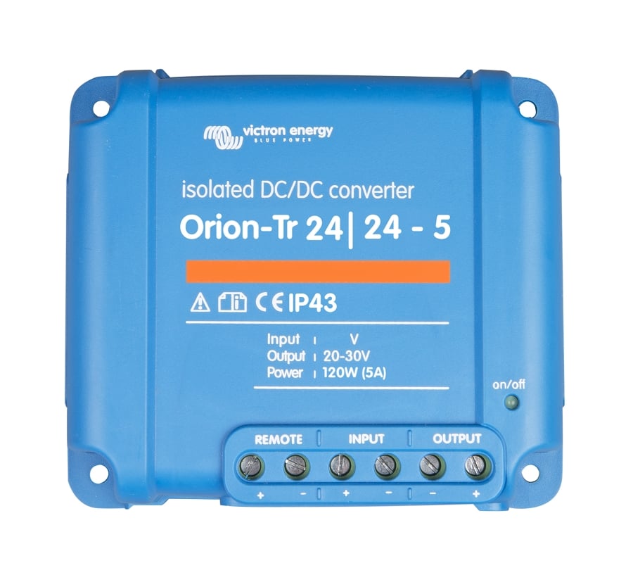 What are the input and output voltage ranges for the Victron Energy Orion-TR 24/24-5 Isolated DC-DC Converter ?