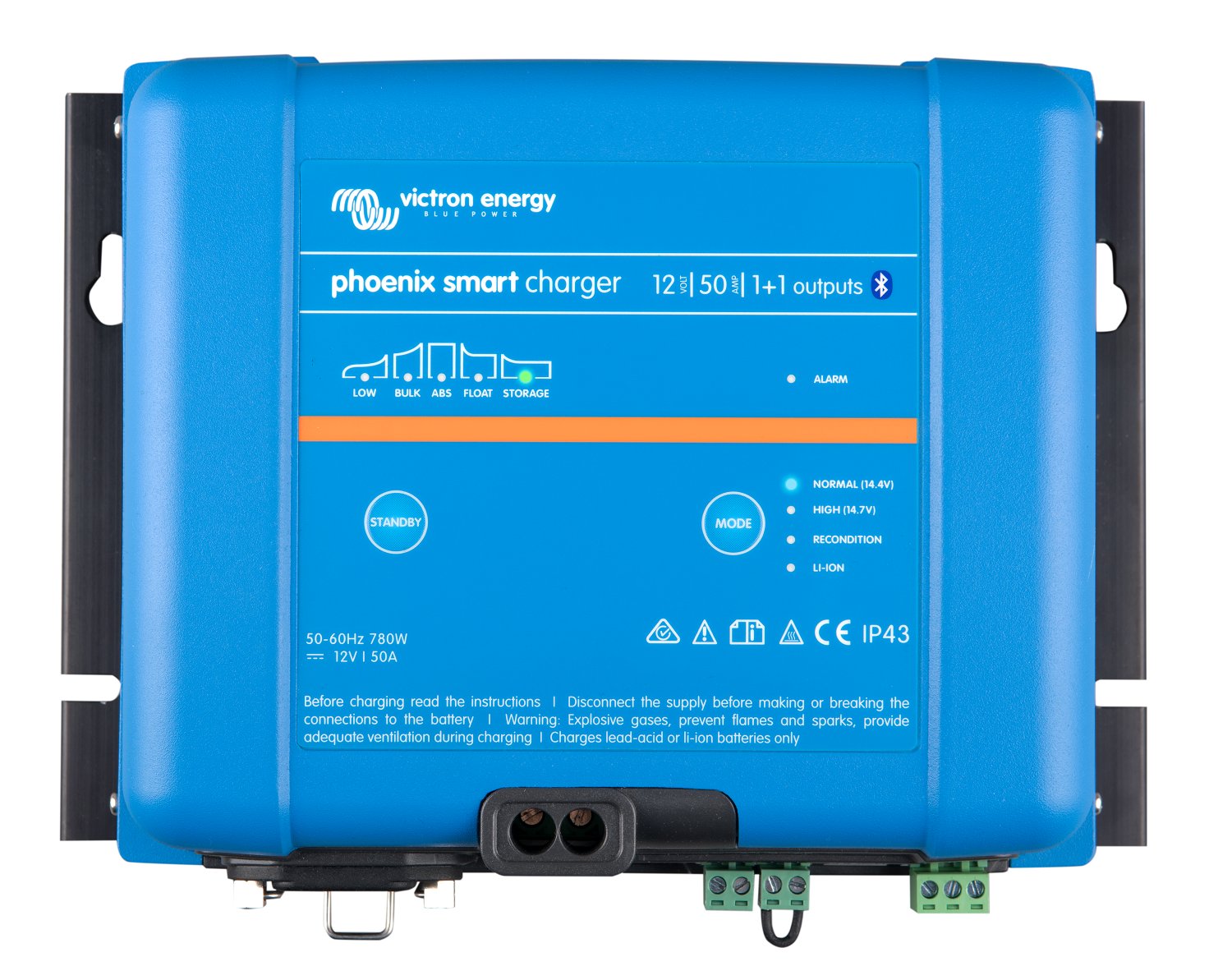 Does the Phoenix Smart IP43 12/50(1+1) Charger support Li Ion batteries?