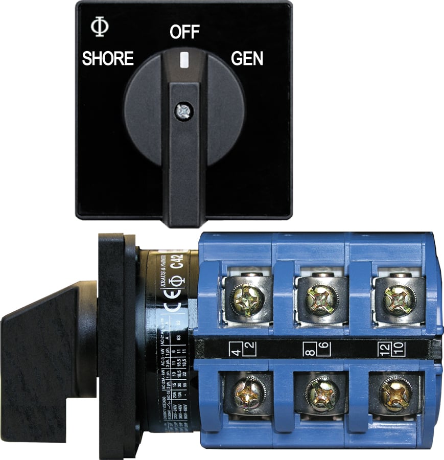Blue Sea 9019 AC Selector Switch, 240V 63A OFF +2 Questions & Answers