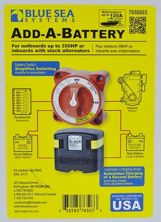 Can the batteries in the Blue Sea 7650 Add-A-Battery System be combined manually?