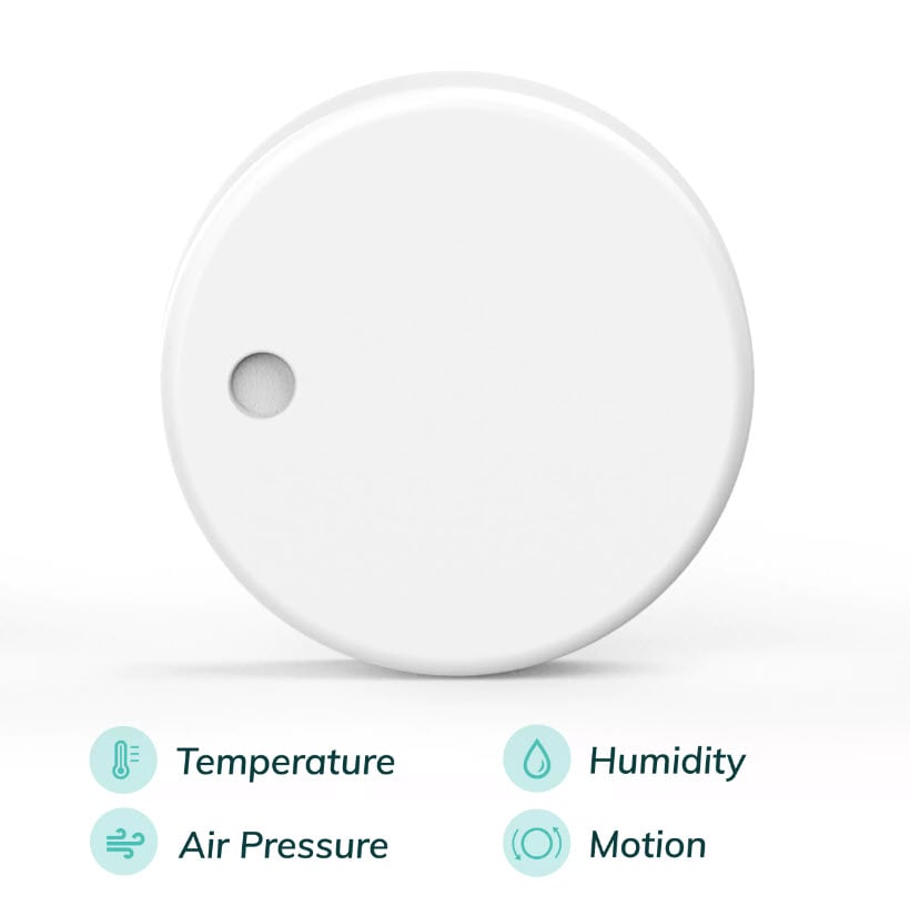 What temperature range can the RuuviTag sensor measure?