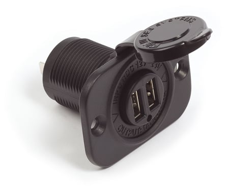 How can you install the Blue Sea 1016 USB charger socket without rear access?