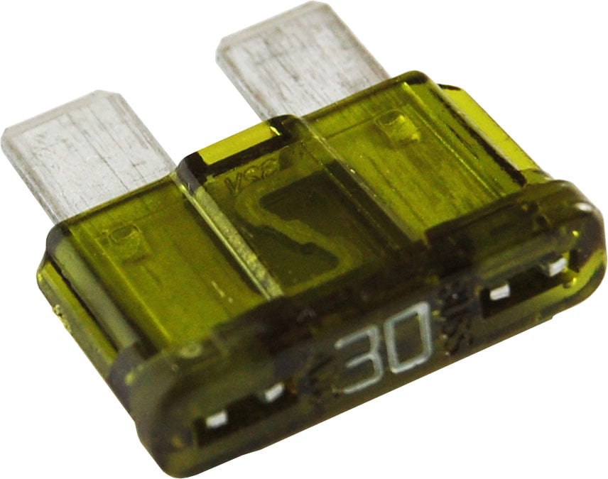 What is the voltage of the 30 amp fuse in the Blue Sea 5245 pack?