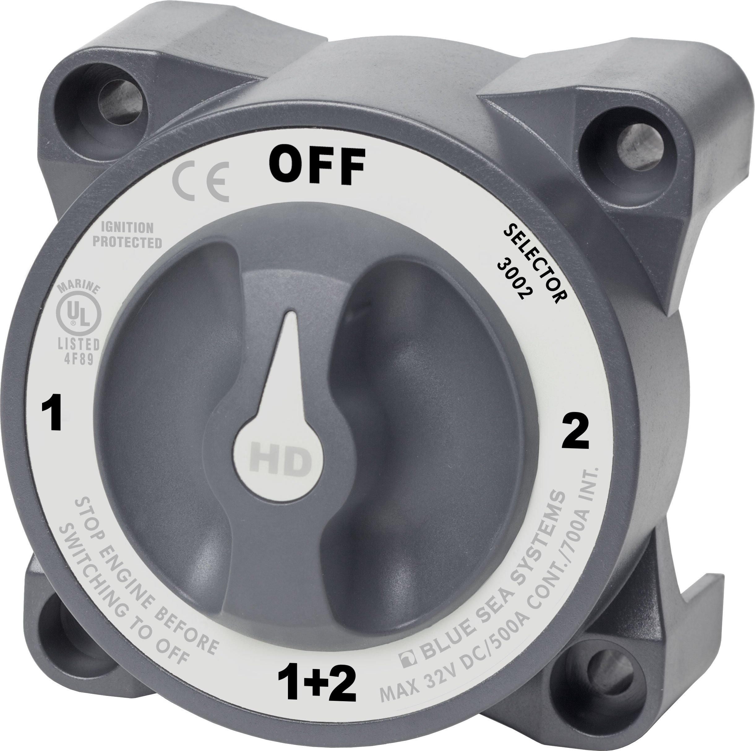 Blue Sea 3002 Heavy Duty Battery Selector Switch 1-2-BOTH-OFF Questions & Answers