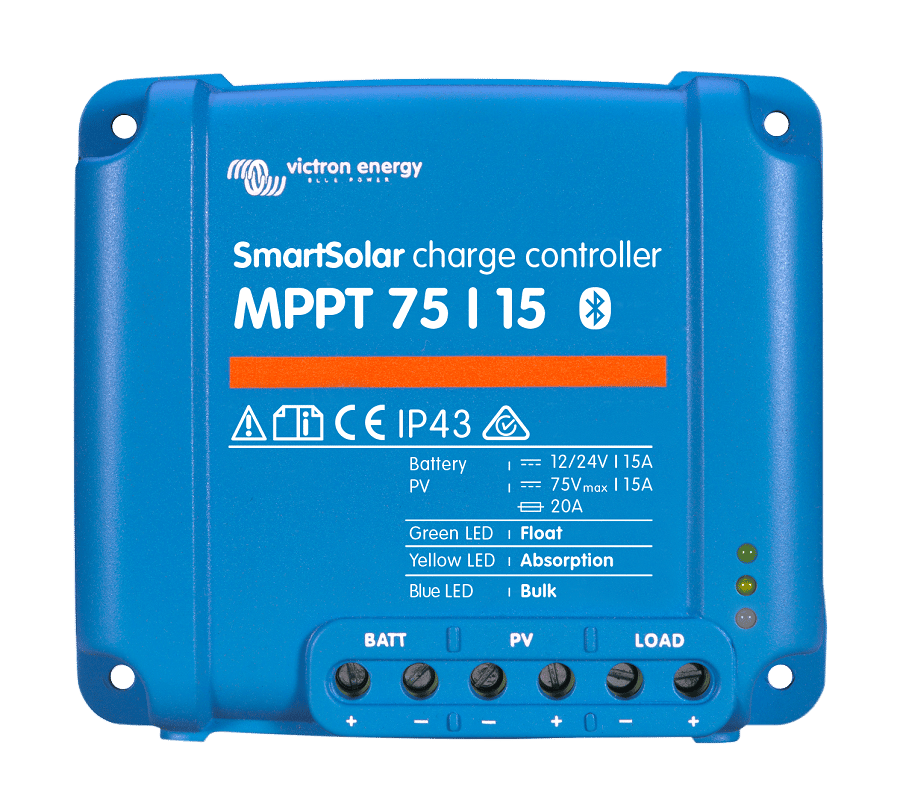 Is the Victron MPPT 75/15 amp solar charge controller capable of managing 400 watts?