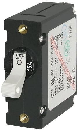 Blue Sea 7210 Single Pole Circuit Breaker 15 Amps White Questions & Answers