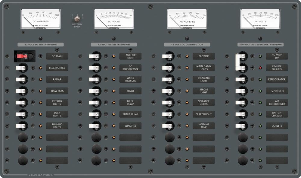 Blue Sea 8095 AC/DC Panel with analog meters Questions & Answers