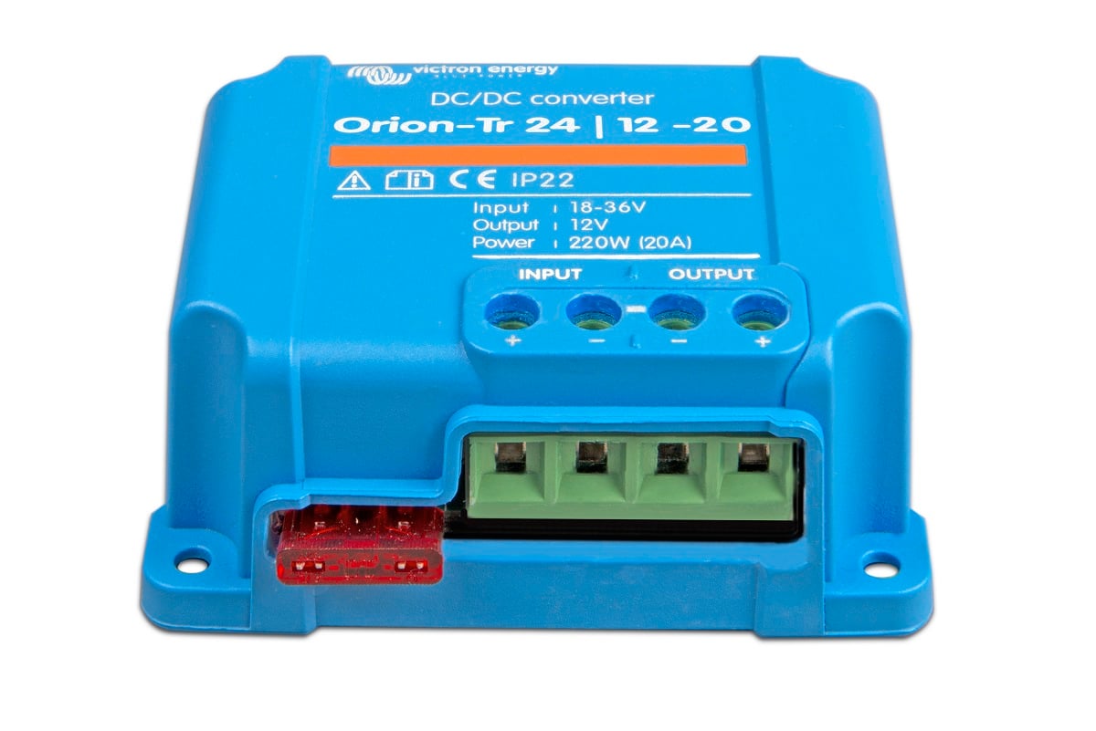 Can the Victron ORI241220200 DC DC Converter handle a wide range of input voltage?