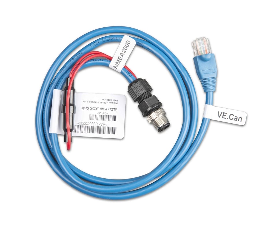 How long is the VE.Can to NMEA 2000 micro-C male cable?