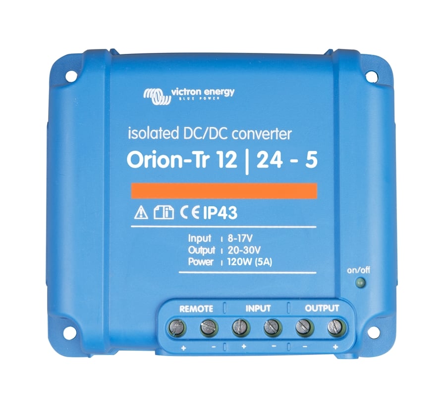 What's the max wire size for the Orion 12/24-5 Step-Up Isolated DC/DC Converter terminals?