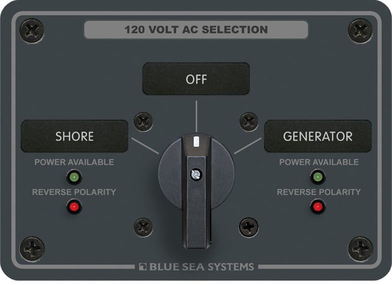 Can you wire this Blue Sea 8367 AC Rotary Panel 120VAC/32A OFF + 2 selector switch as one source and two outputs?