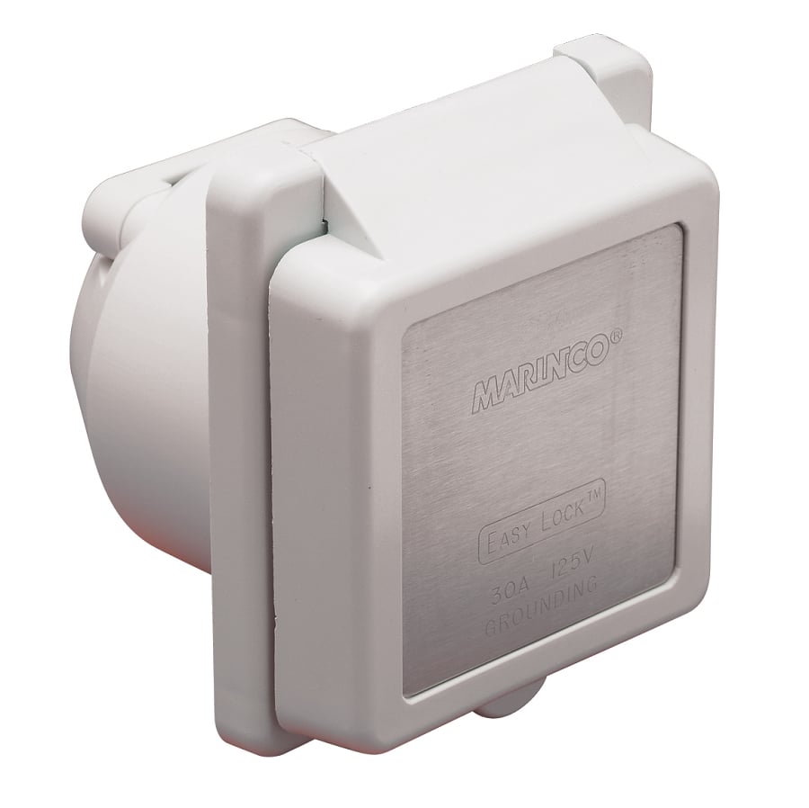 Marinco 30 Amp 125V White Boat Inlet with Stainless Steel Trim Questions & Answers