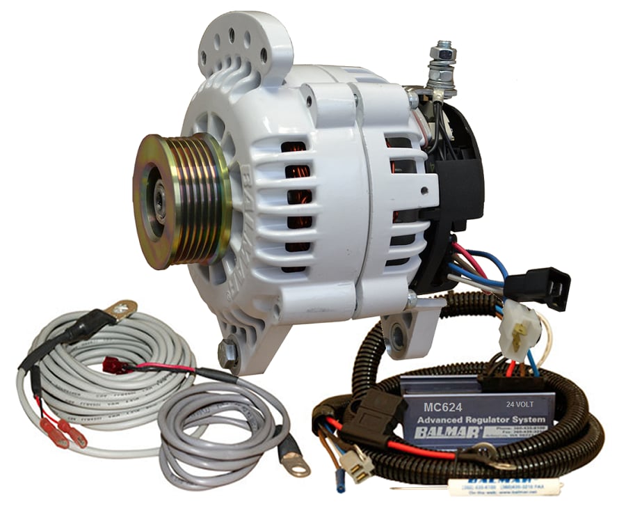 Balmar 60-YP-24-70-K6 Alternator and regulator kit -24 Volt 70 Amp K6 Pulley Questions & Answers